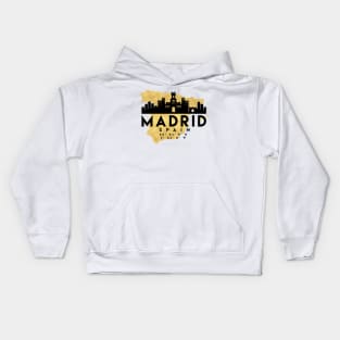 Madrid Spain Skyline Map Art Kids Hoodie